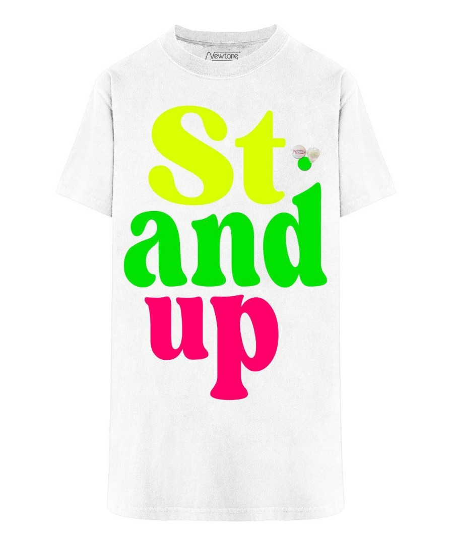 Archives Newtone | Dress Janis Dirty White "Stand Up"