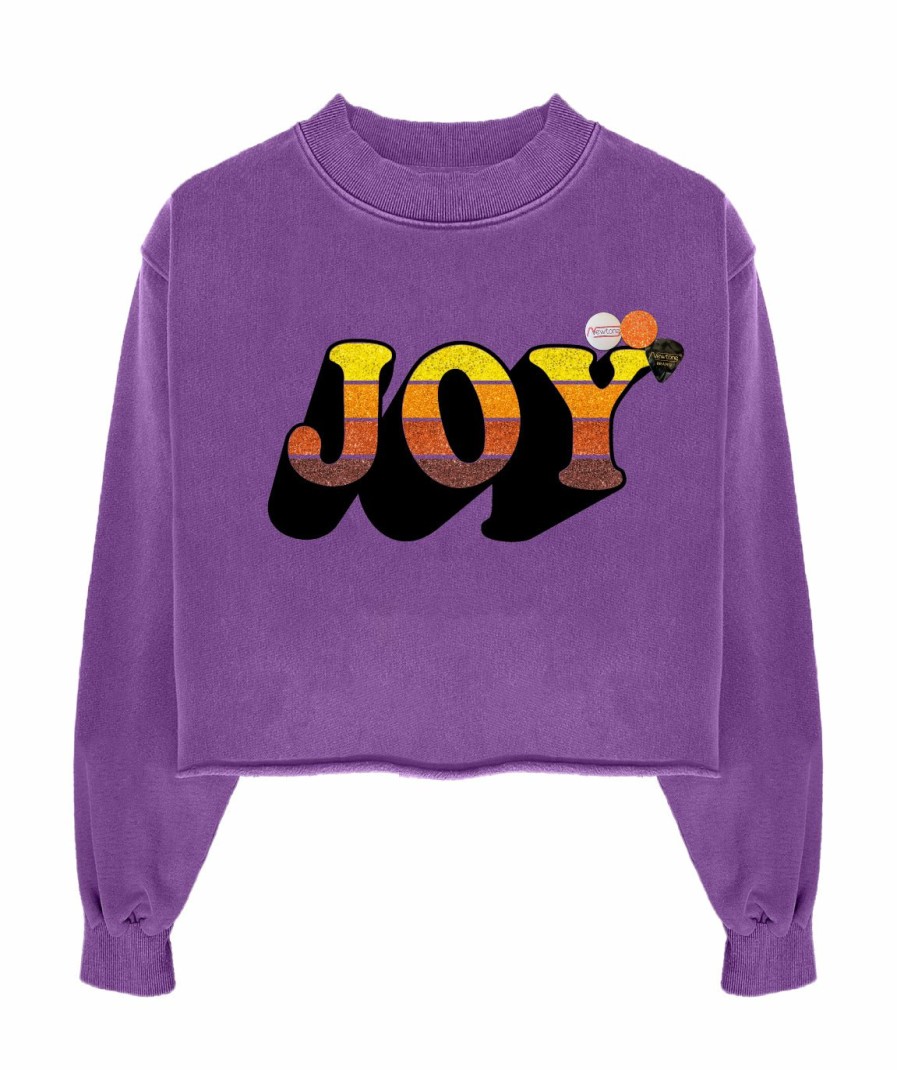 Archives Newtone | Sweatshirt Crop Porter Purple "Joy Fw23"