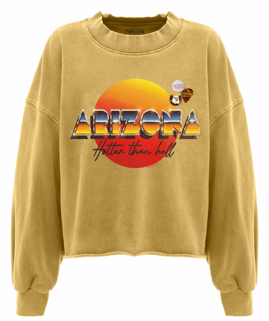 Archives Newtone | Sweatshirt Crop Porter Mustard "Hotter"