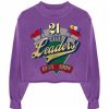 Archives Newtone | Sweatshirt Crop Porter Purple "Leaders"