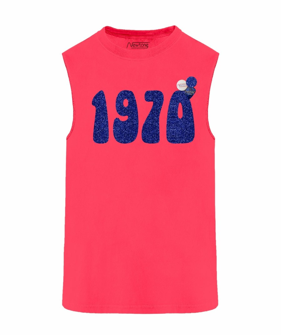 Archives Newtone | Tee Shirt Biker Neon Pink "1970 Ss23"