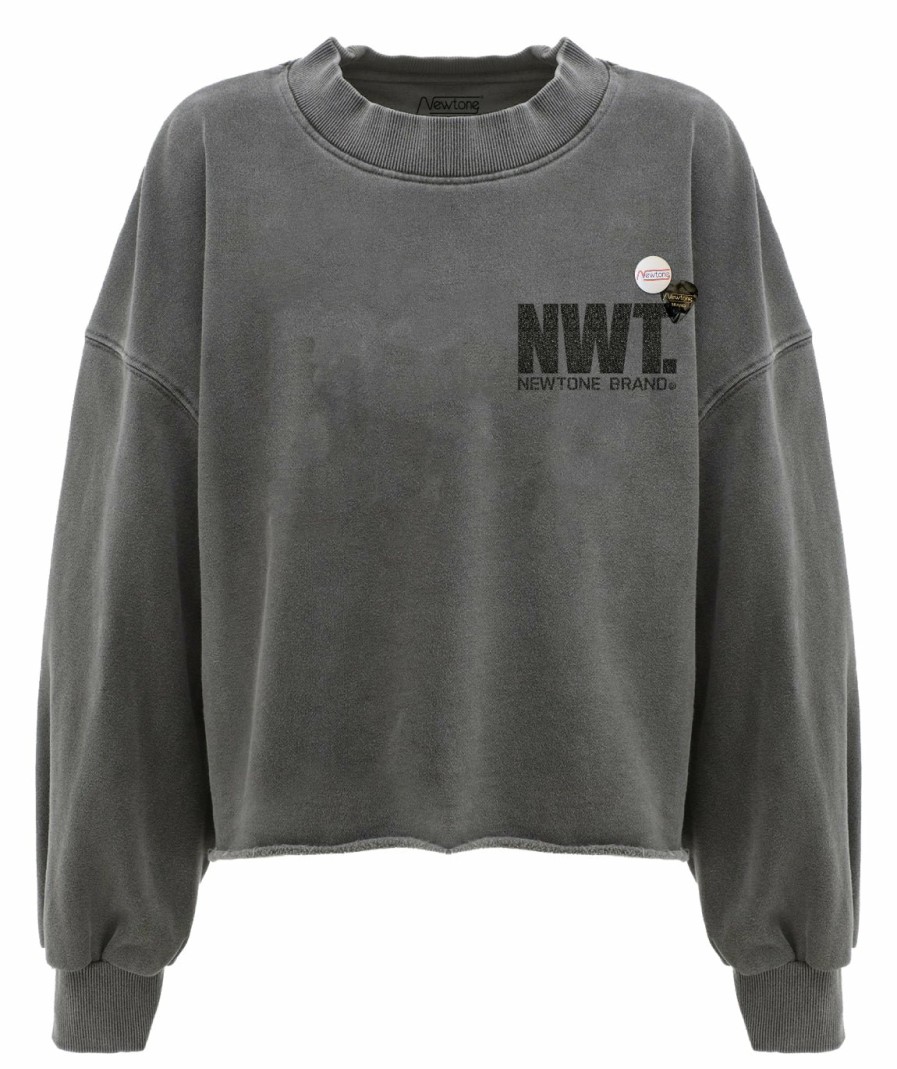 Femme Newtone | Sweatshirt Crop Porter Pepper "Brand Ss24"