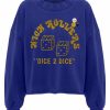 Archives Newtone | Sweatshirt Crop Porter Royal "Dice"