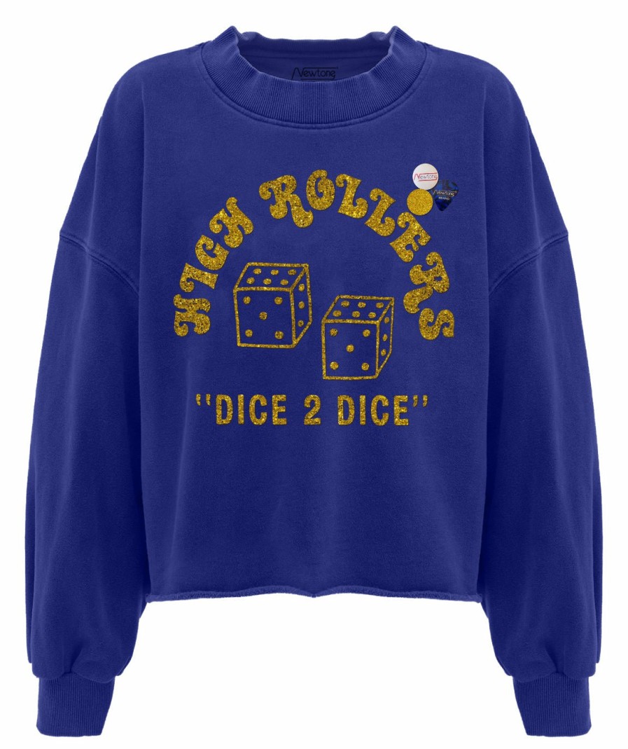 Archives Newtone | Sweatshirt Crop Porter Royal "Dice"