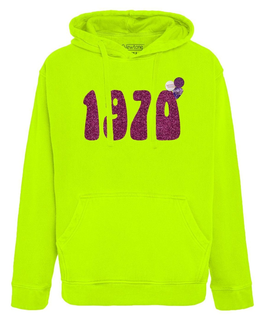 Archives Newtone | Hoodie Jagger Neon Yellow "1970 Ss23"