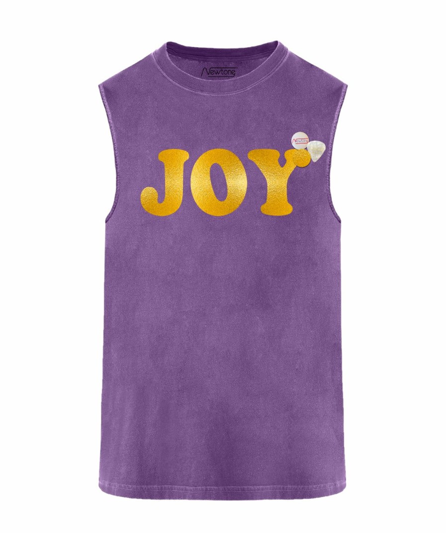 Femme Newtone | Tee Shirt Biker Purple "Joy Ss24"