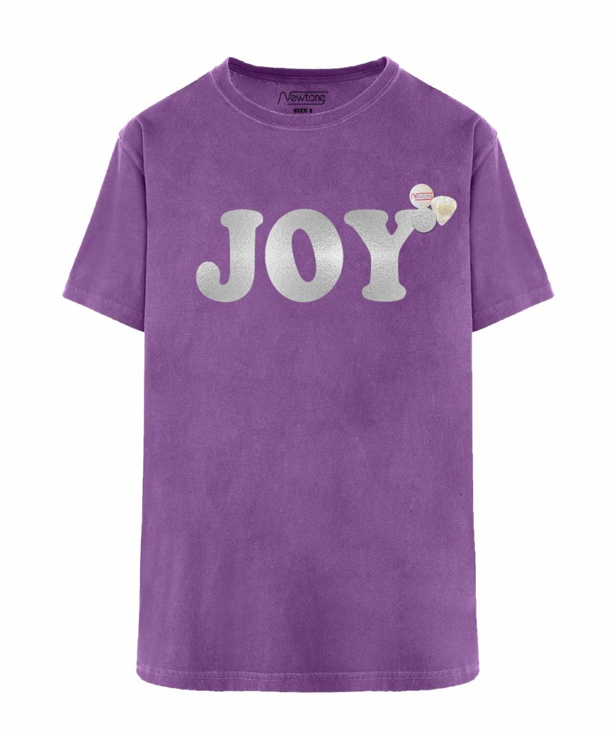 Femme Newtone | Tee Shirt Trucker Purple "Joy Ss24"