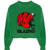 Archives Newtone | Sweatshirt Crop Porter Grass "Blazing"