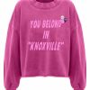 Archives Newtone | Sweatshirt Crop Porter Fuschia "Knoxville"