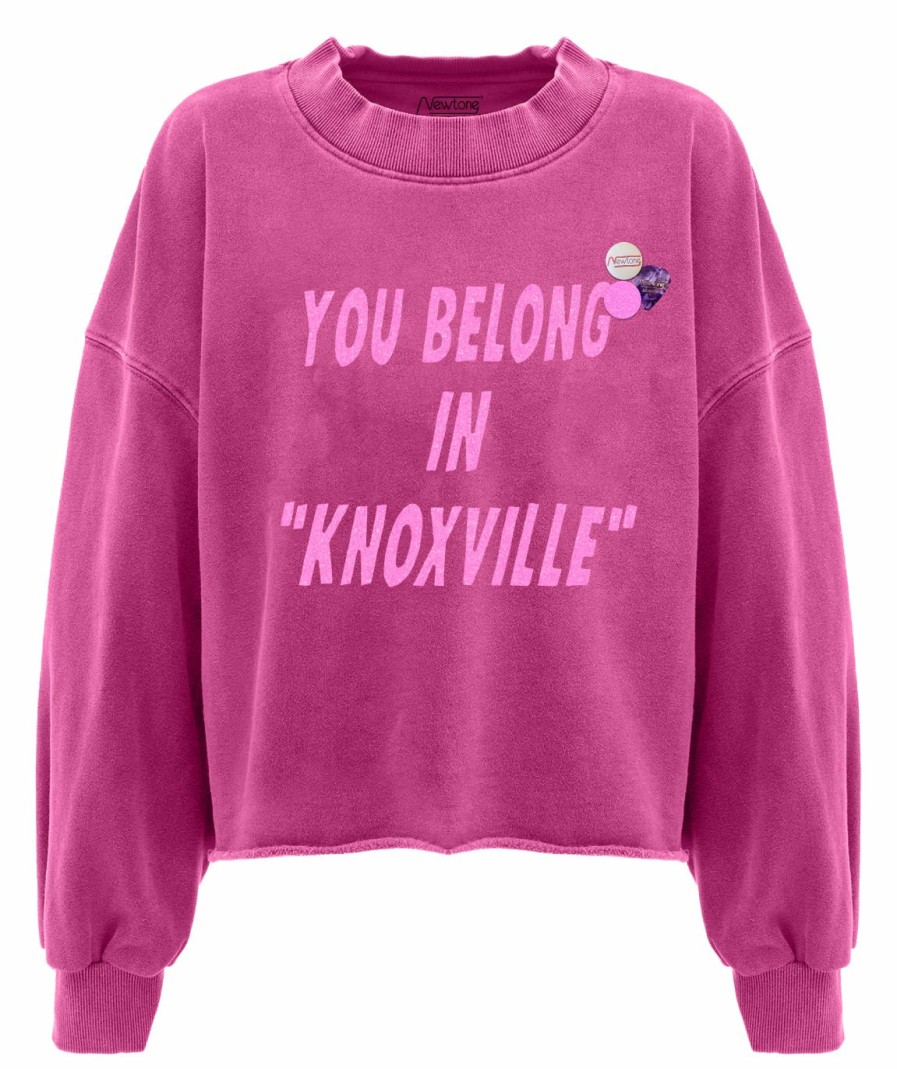 Archives Newtone | Sweatshirt Crop Porter Fuschia "Knoxville"