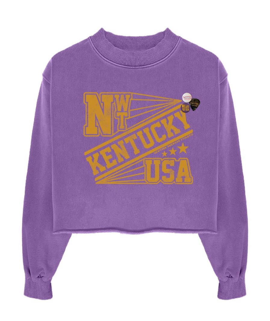 Archives Newtone | Sweatshirt Crop Porter Purple "Kentucky"