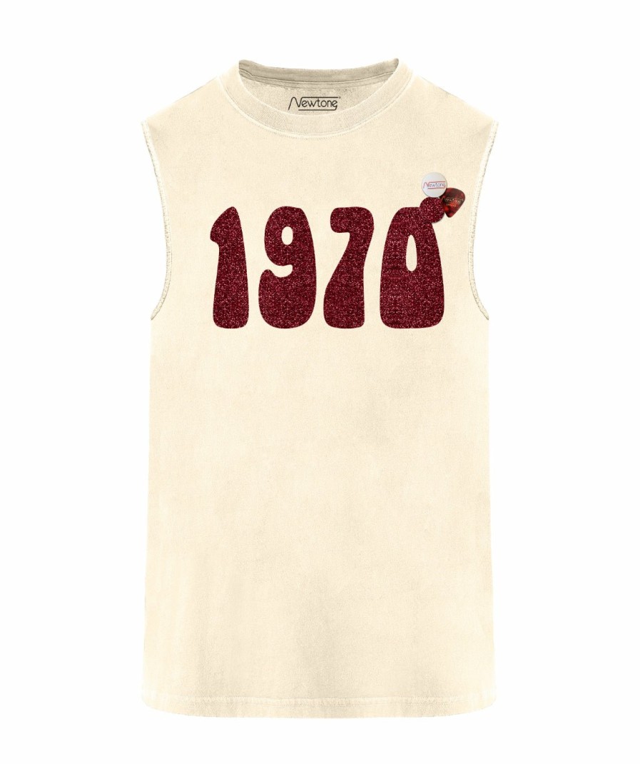 Archives Newtone | Tee Shirt Biker Natural "1970 Ss23"