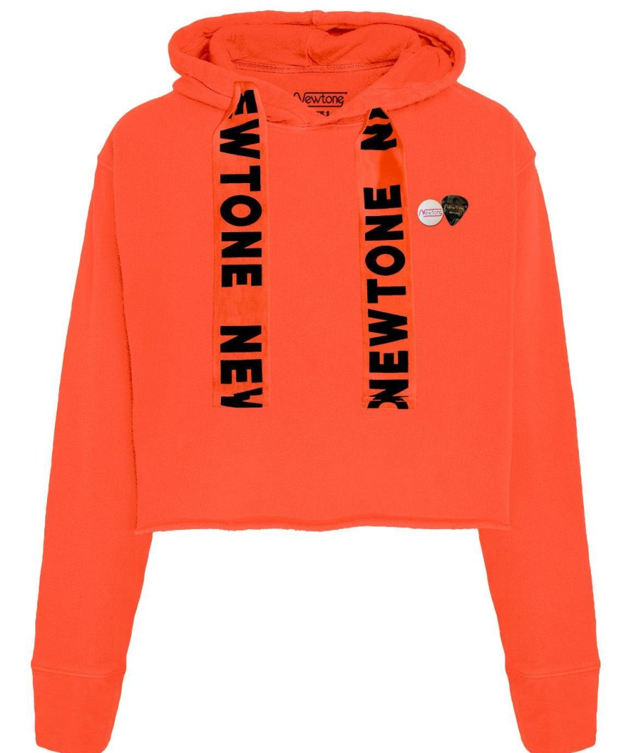 Archives Newtone | Hoodie Crop Bloomer Neon Orange "Bleed"