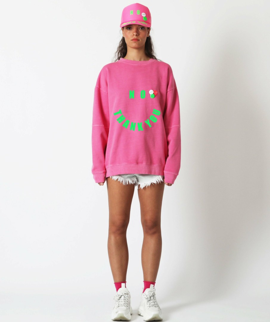 Archives Newtone | Sweatshirt Roller Fuschia "No"