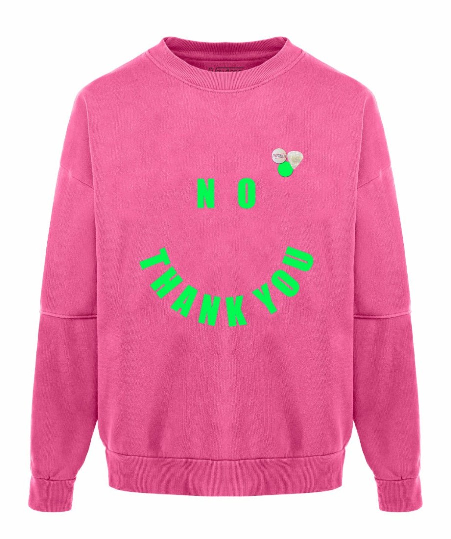 Archives Newtone | Sweatshirt Roller Fuschia "No"