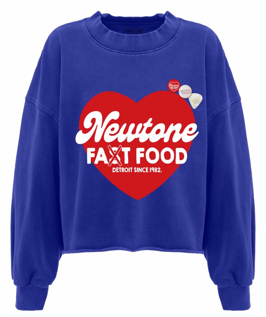 Femme Newtone | Sweatshirt Crop Porter Flo Blue "Fast Ss24"