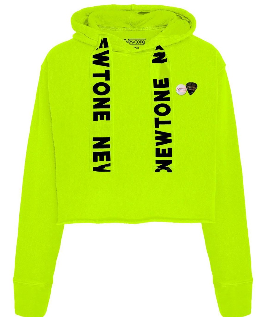 Archives Newtone | Hoodie Crop Bloomer Neon Yellow "Bleed"