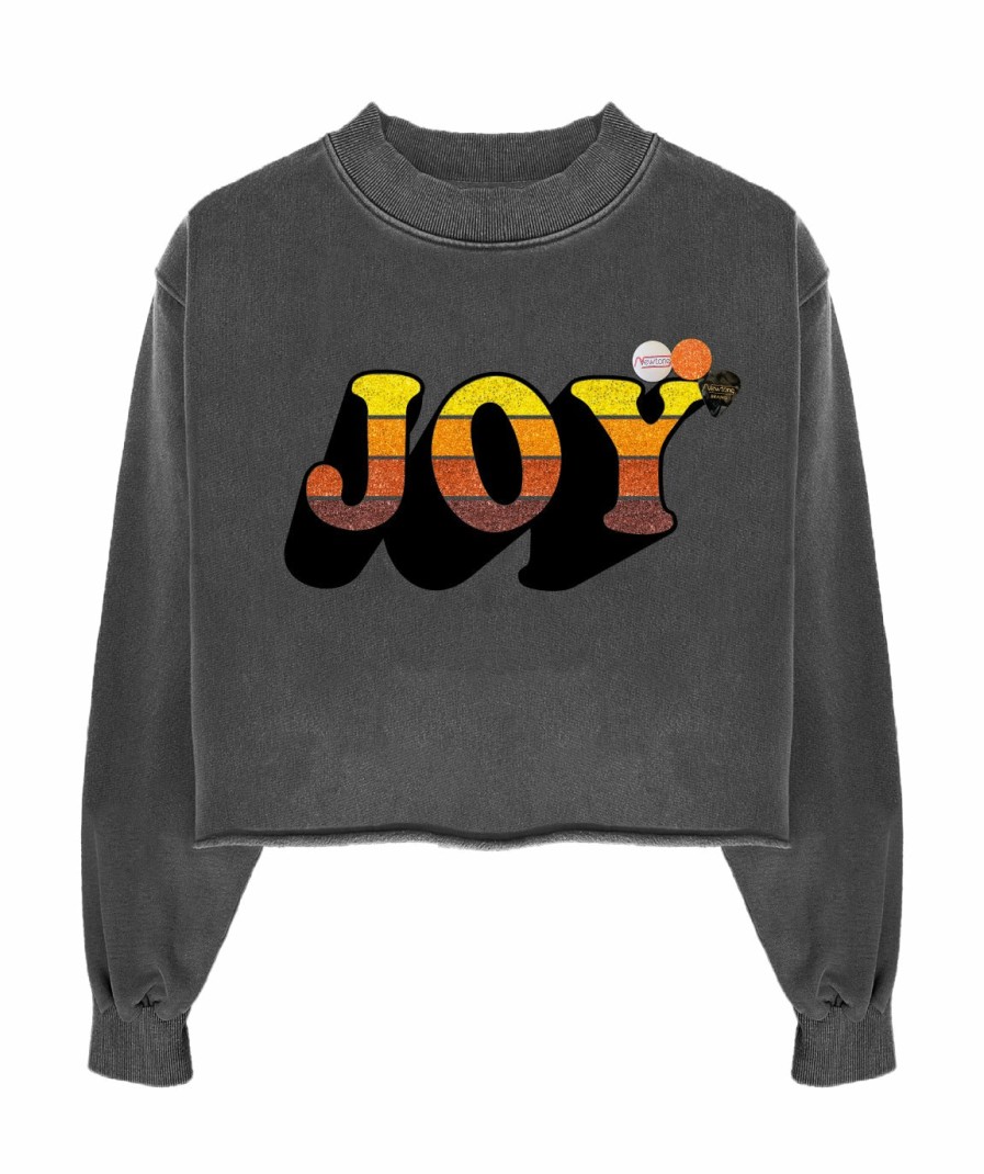 Archives Newtone | Sweatshirt Crop Porter Pepper "Joy Fw23"