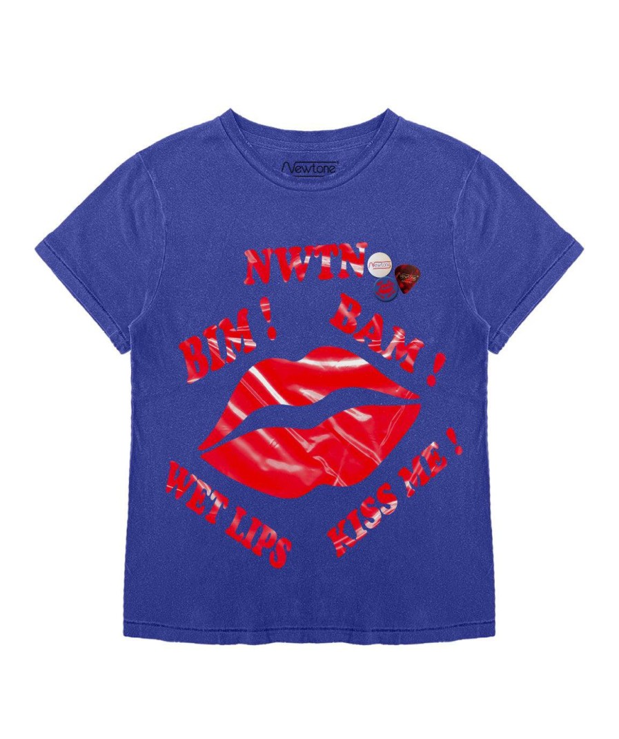 Archives Newtone | Tee Shirt Starlight Flo Blue "Wet Lips"