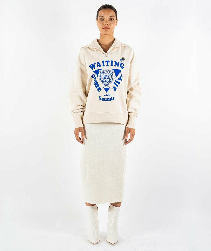 Archives Newtone | Sweatshirt Driver Natural "Waiting"