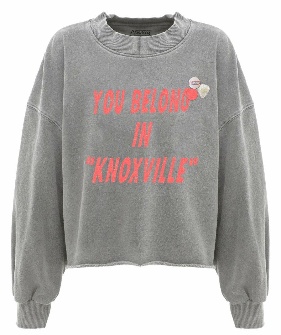 Archives Newtone | Sweatshirt Crop Porter Grey "Knoxville"