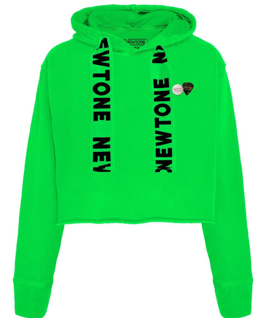 Archives Newtone | Hoodie Crop Bloomer Neon Green "Bleed"