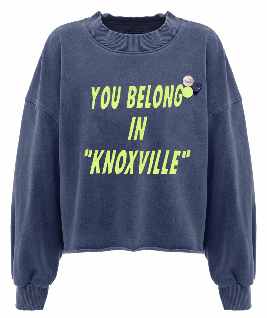 Archives Newtone | Sweatshirt Crop Porter Denim "Knoxville"