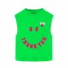 Archives Newtone | Tee Shirt Crop Dyer Neon Green "No"