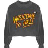 Archives Newtone | Sweatshirt Crop Porter Pepper "Welcome"