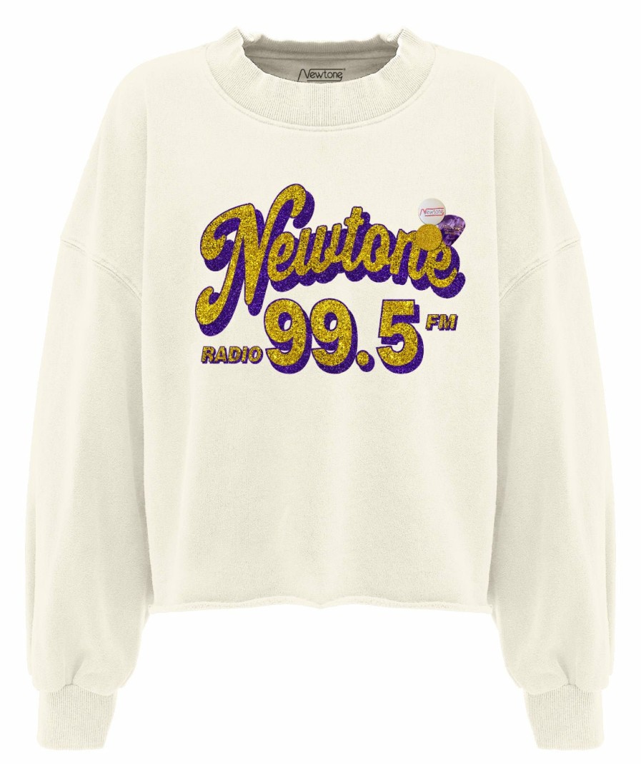 Archives Newtone | Sweatshirt Crop Porter Natural "Radio"