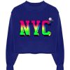 Archives Newtone | Sweatshirt Crop Porter Royal "Nyc"