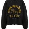 Archives Newtone | Sweatshirt Crop Porter Night "Dice"