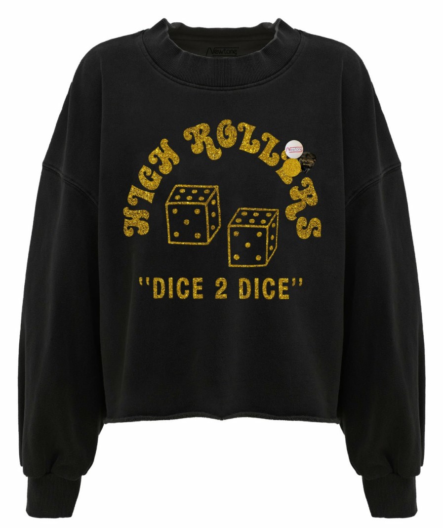 Archives Newtone | Sweatshirt Crop Porter Night "Dice"