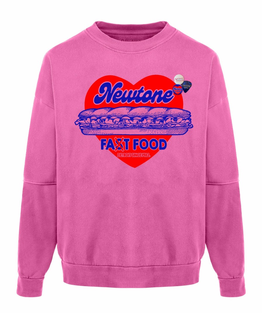 Archives Newtone | Sweatshirt Roller Fuschia "Food"