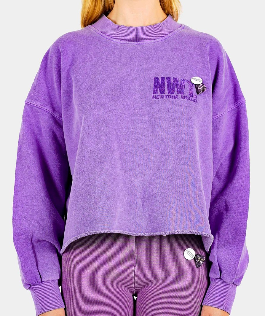 Femme Newtone | Sweatshirt Crop Porter Purple "Brand Ss24"