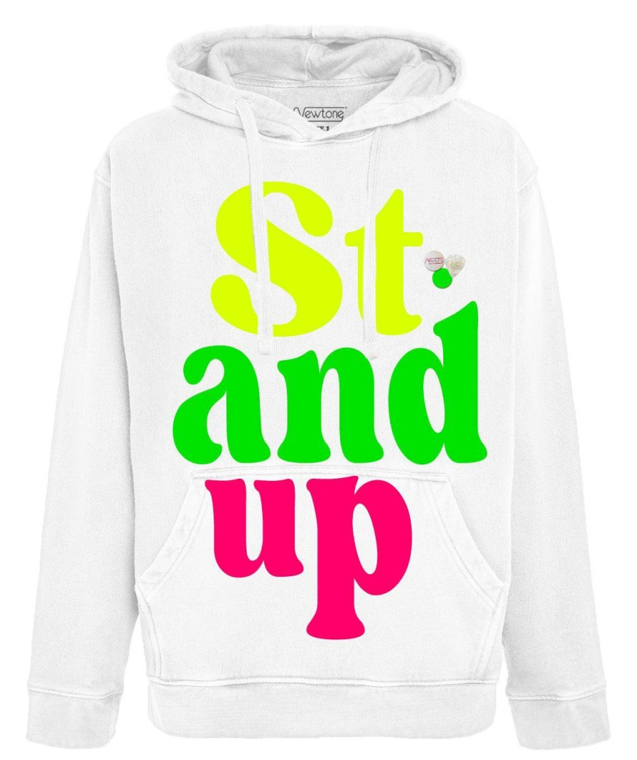 Archives Newtone | Hoodie Jagger Dirty White "Stand Up"