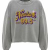 Archives Newtone | Sweatshirt Crop Porter Grey "Radio"