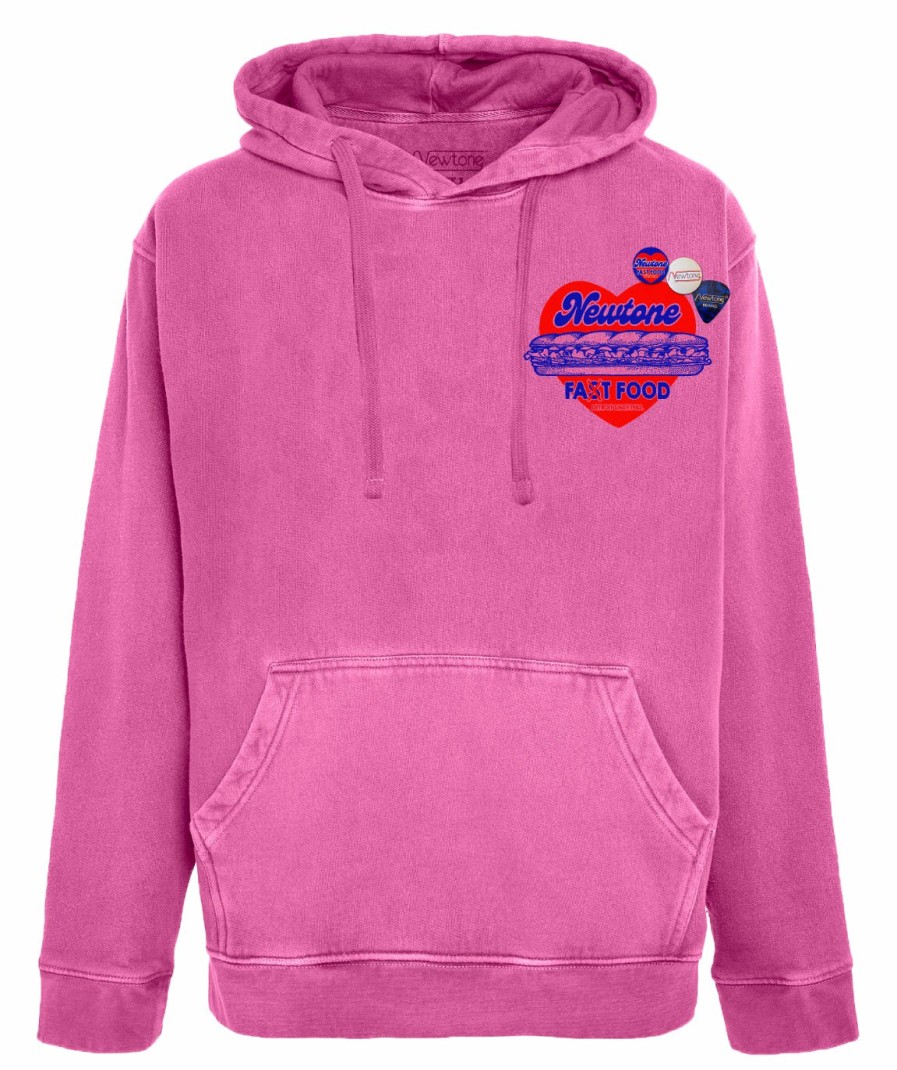 Archives Newtone | Hoodie Jagger Fuschia "Junk"