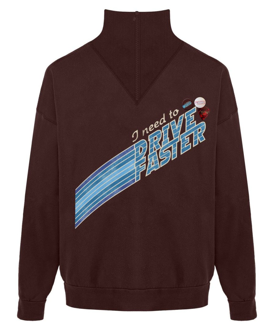 Archives Newtone | Sweatshirt Driver Wine "Faster"