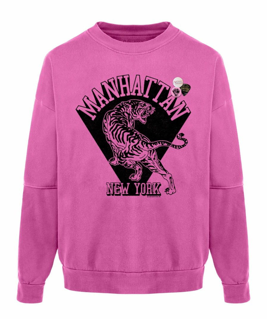 Archives Newtone | Sweatshirt Roller Fuschia "Manhattan Fw23"