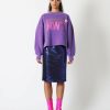 Archives Newtone | Sweatshirt Crop Porter Purple "Soul"