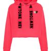 Archives Newtone | Hoodie Crop Bloomer Neon Pink "Bleed"