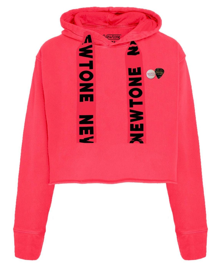 Archives Newtone | Hoodie Crop Bloomer Neon Pink "Bleed"